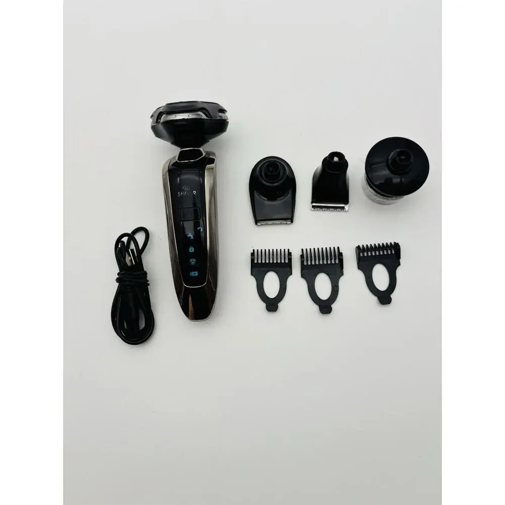 3 in 1 4D rotary electric shaver. Tested. Works. With Cord And Attachments